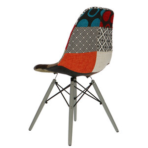 POPfurniture POP Stol DSW Grå Chassis Patchwork