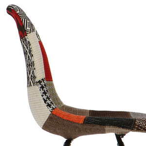 POPfurniture Chaise POP DSW Pieds Gris Patchwork