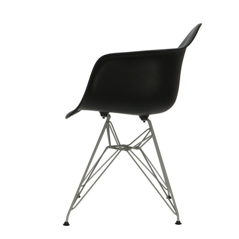 POPfurniture POP Stuhl DAR Graues Untergestell Schwarz