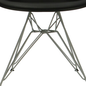 POPfurniture Chaise POP DAR Pieds Gris Noir