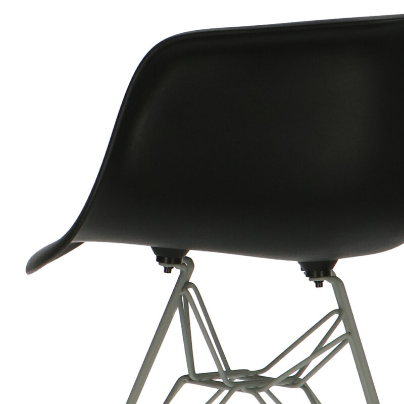 POPfurniture Chaise POP DAR Pieds Gris Noir