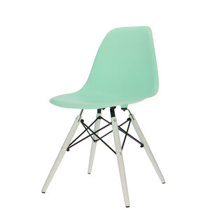 POPfurniture Chaise POP DSW Pieds Blancs Vert Menthe