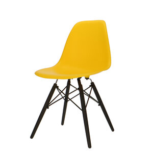 POPfurniture POP Stol DSW Mørkt Chassis Gul