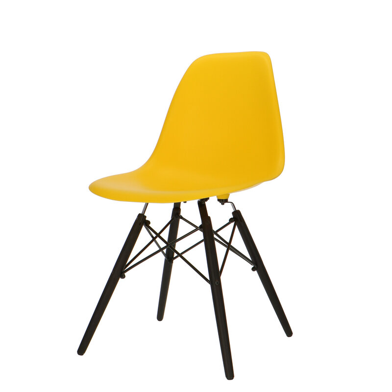 POPfurniture POP Chair DSW Dark Base Yellow