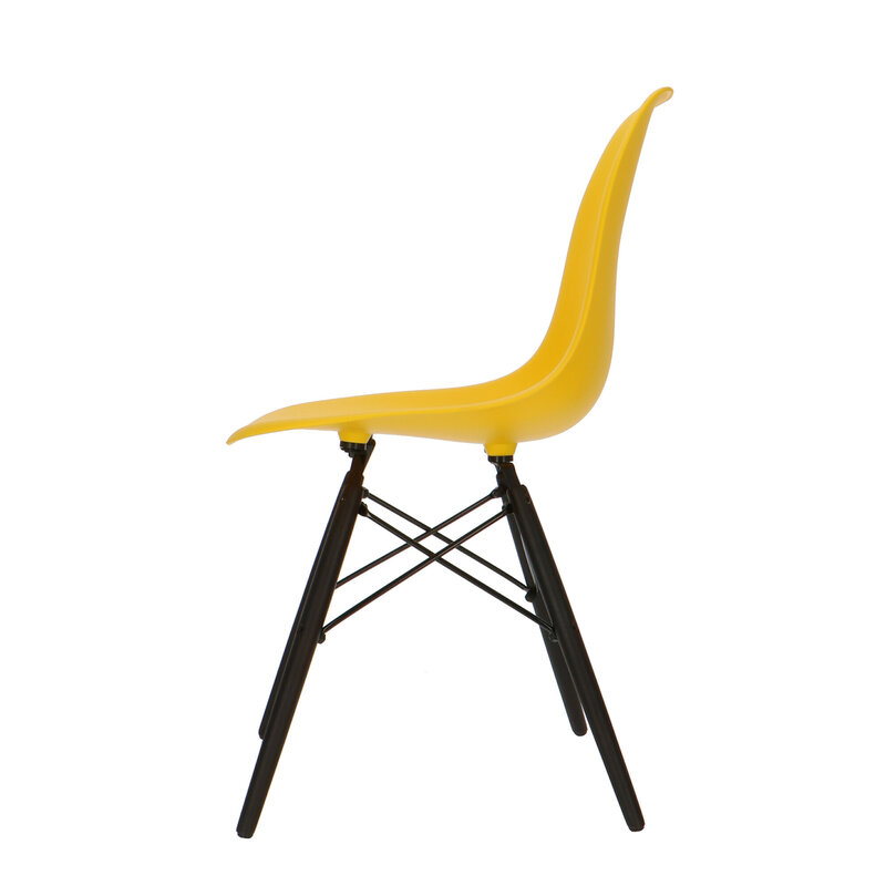 POPfurniture POP Stol DSW Mørkt Chassis Gul