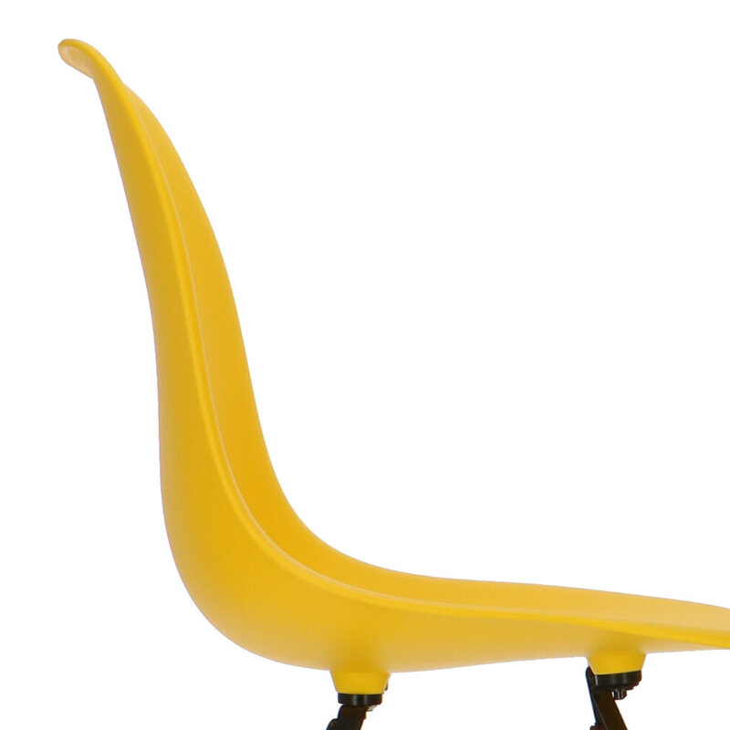 POPfurniture POP Chair DSW Dark Base Yellow