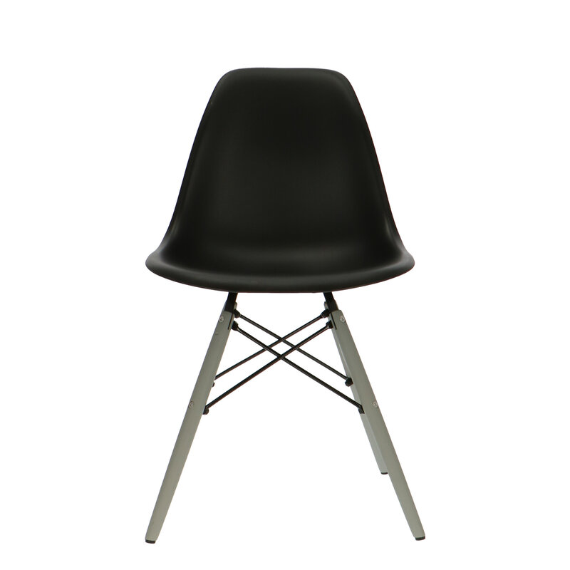 POPfurniture Chaise POP DSW Pieds Gris Noir