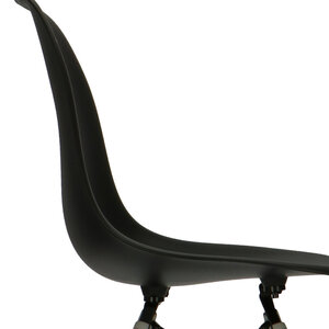 POPfurniture POP Stuhl DSW Graues Untergestell Schwarz