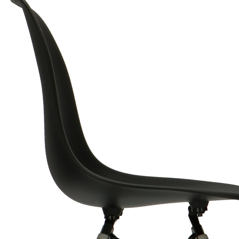 POPfurniture Chaise POP DSW Pieds Gris Noir