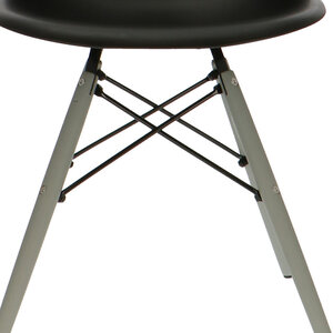 POPfurniture POP Stuhl DSW Graues Untergestell Schwarz