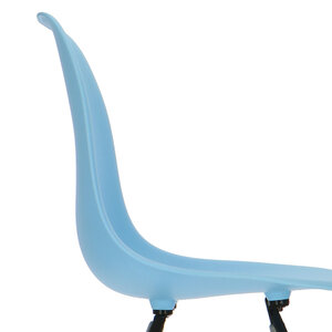POPfurniture POP Stuhl DSW Graues Untergestell Blau