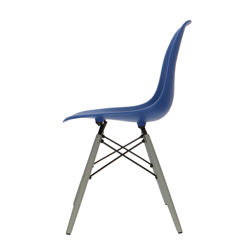 POPfurniture POP Chair DSW Grey Base Dark Blue