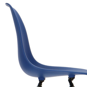 POPfurniture POP Stuhl DSW Graues Untergestell Dunkelblau