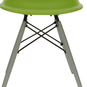 POPfurniture Chaise POP DSW Pieds Gris Vert