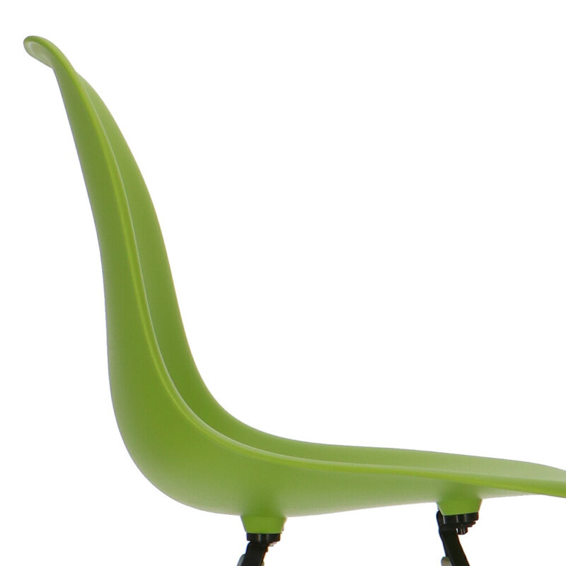 POPfurniture Chaise POP DSW Pieds Gris Vert