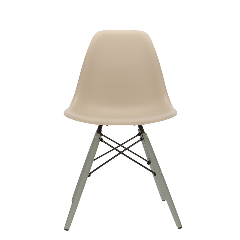 POPfurniture Chaise POP DSW Pieds Gris Greige