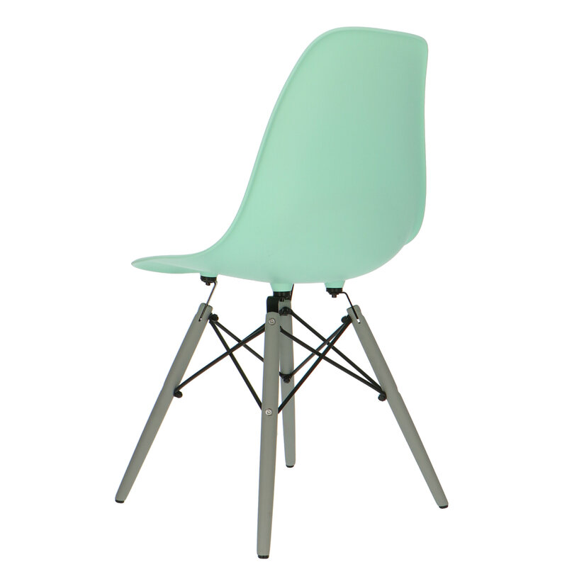 POPfurniture Chaise POP DSW Pieds Gris Vert Menthe
