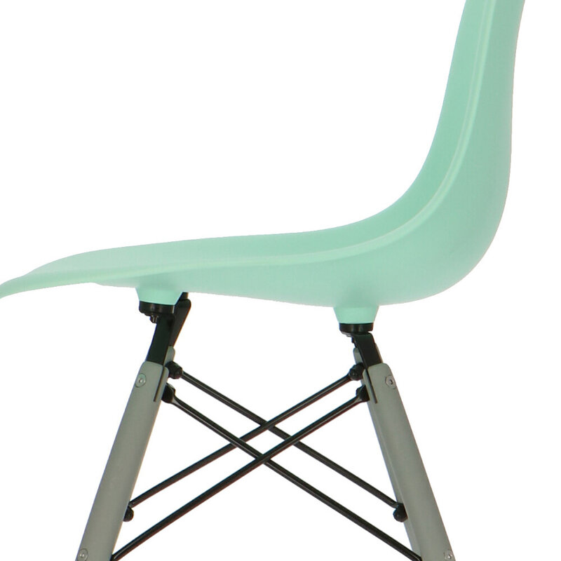 POPfurniture POP Stuhl DSW Graues Untergestell MinzgrŸn