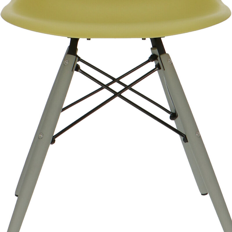 POPfurniture Chaise POP DSW Pieds Gris Vert olive