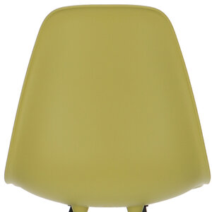 POPfurniture Chaise POP DSW Pieds Gris Vert olive