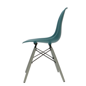 POPfurniture Chaise POP DSW Pieds Gris Bleu Petrole