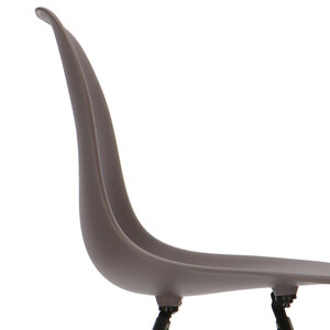 POPfurniture POP Stuhl DSW Graues Untergestell Taupe