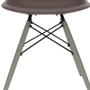 POPfurniture POP Stuhl DSW Graues Untergestell Taupe