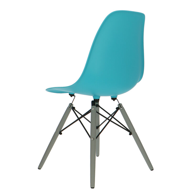 POPfurniture POP Stuhl DSW Graues Untergestell TŸrkis