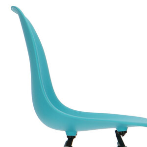 POPfurniture Chaise POP DSW Pieds Gris Turquoise