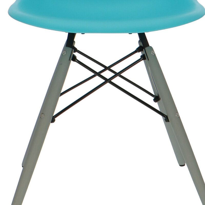 POPfurniture POP Chair DSW Grey Base Turquoise