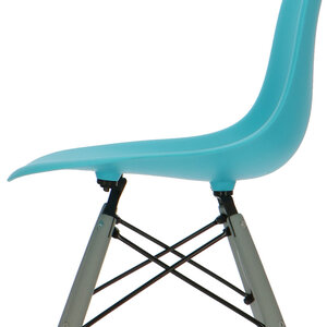 POPfurniture Chaise POP DSW Pieds Gris Turquoise