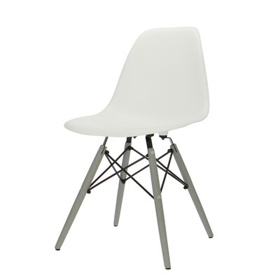 POPfurniture Chaise POP DSW Pieds Gris Blanc Chaise POP DSW Pieds Gris Blanc