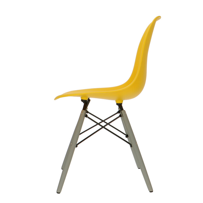 POPfurniture POP Chair DSW Grey Base Yellow