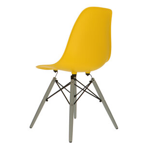 POPfurniture POP Chair DSW Grey Base Yellow