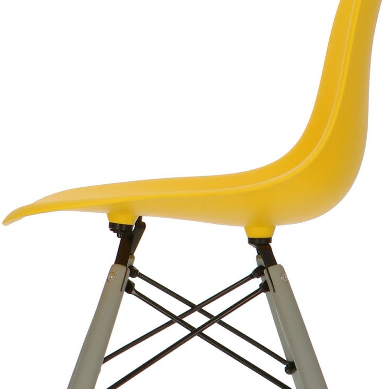 POPfurniture POP Stuhl DSW Graues Untergestell Gelb