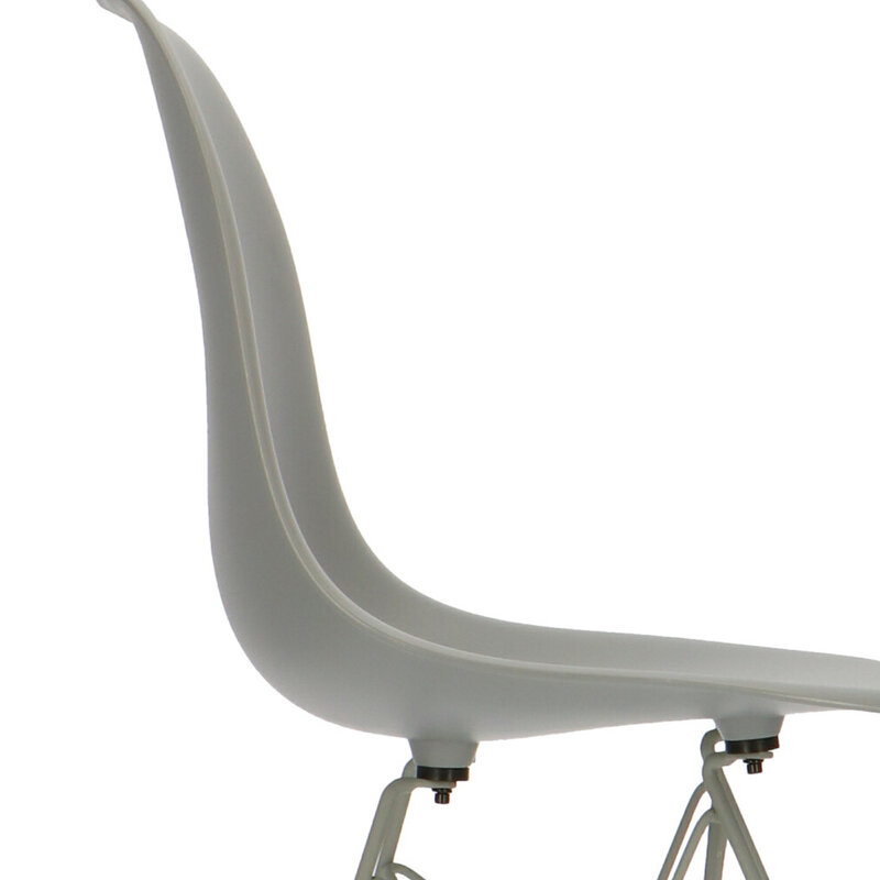 POPfurniture Chaise POP DSR Pieds Gris Gris