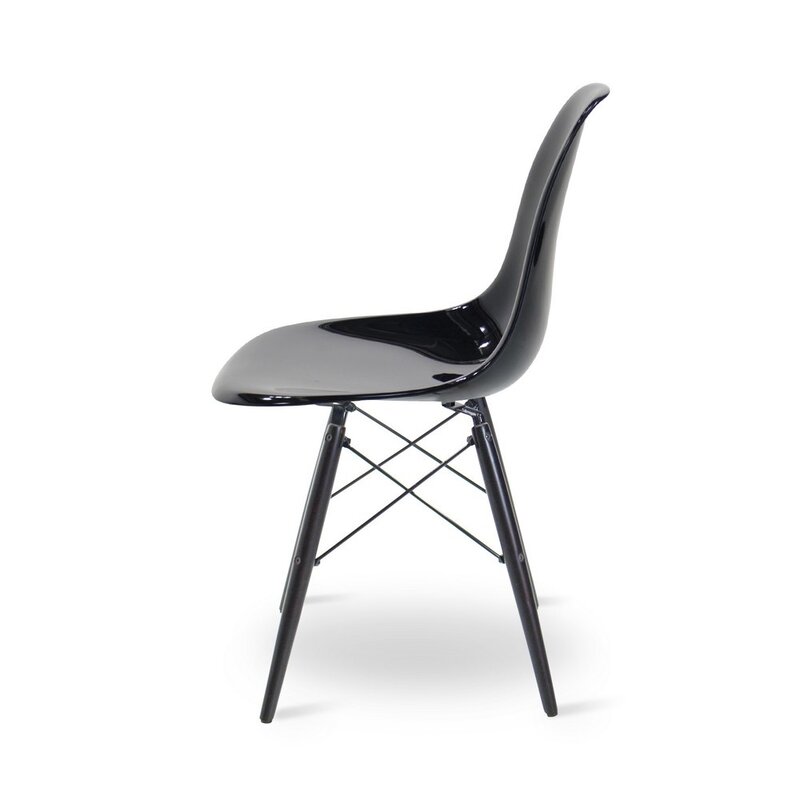 POPfurniture POP Chair DSW Svart Bas Shiny Black