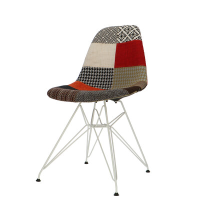 POPfurniture POP Chair DSR Weißes Untergestell Patchwork POP Chair DSR Weißes Untergestell Patchwork