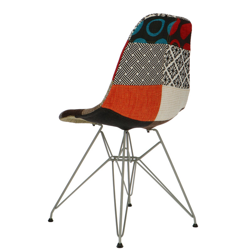 POP Chair DSR Grey Base Patchwork POPfurniture POP Chair DSR Grey Base Patchwork