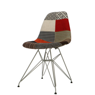 POPfurniture POP Chair DSR Graues Untergestell Patchwork POP Chair DSR Graues Untergestell Patchwork