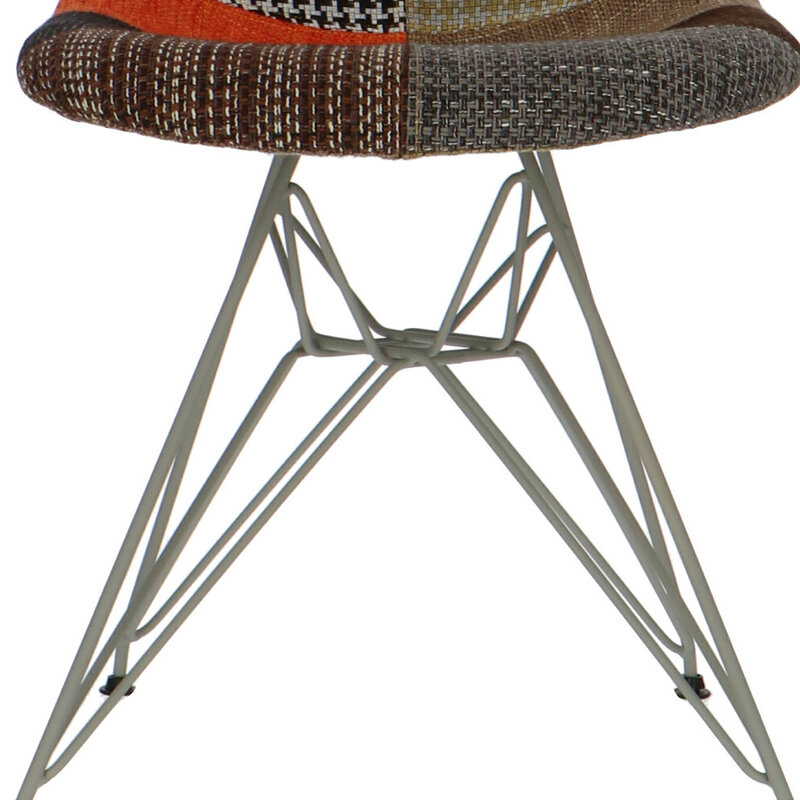 POPfurniture POP Chair DSR Grå ChassisPatchwork