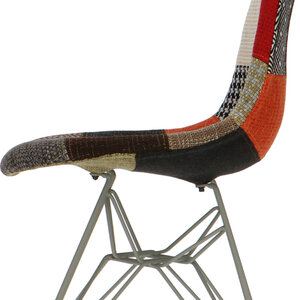 POPfurniture POP Chair DSR Graues Untergestell Patchwork