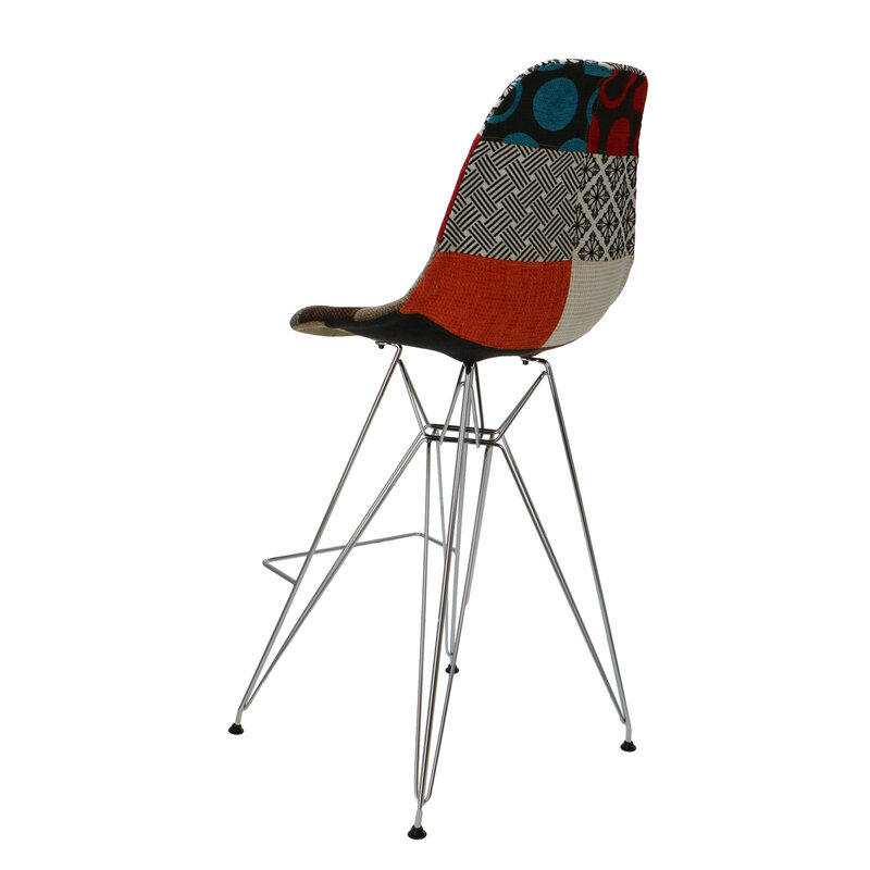 POPfurniture POP Chair DSR Bar Stool Patchwork