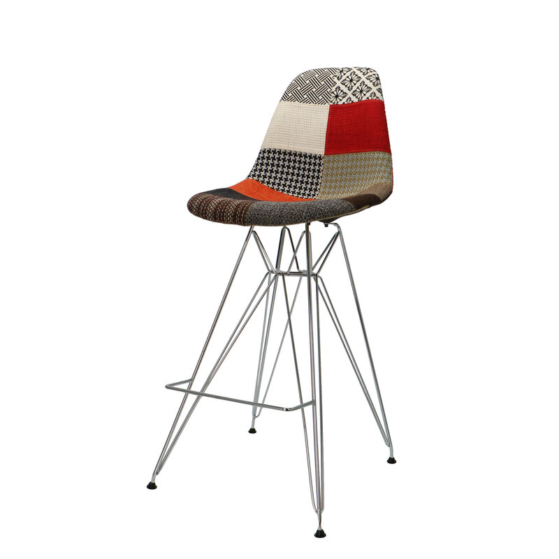 POPfurniture POP Chair DSR Bar Stool Patchwork
