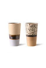 HKliving Ceramics 70's Latte Mugs Set of 2 ACE6953