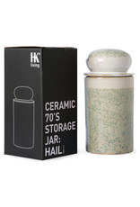 HKliving HK Living Ceramics 70's Storage Jar Hail ACE6959