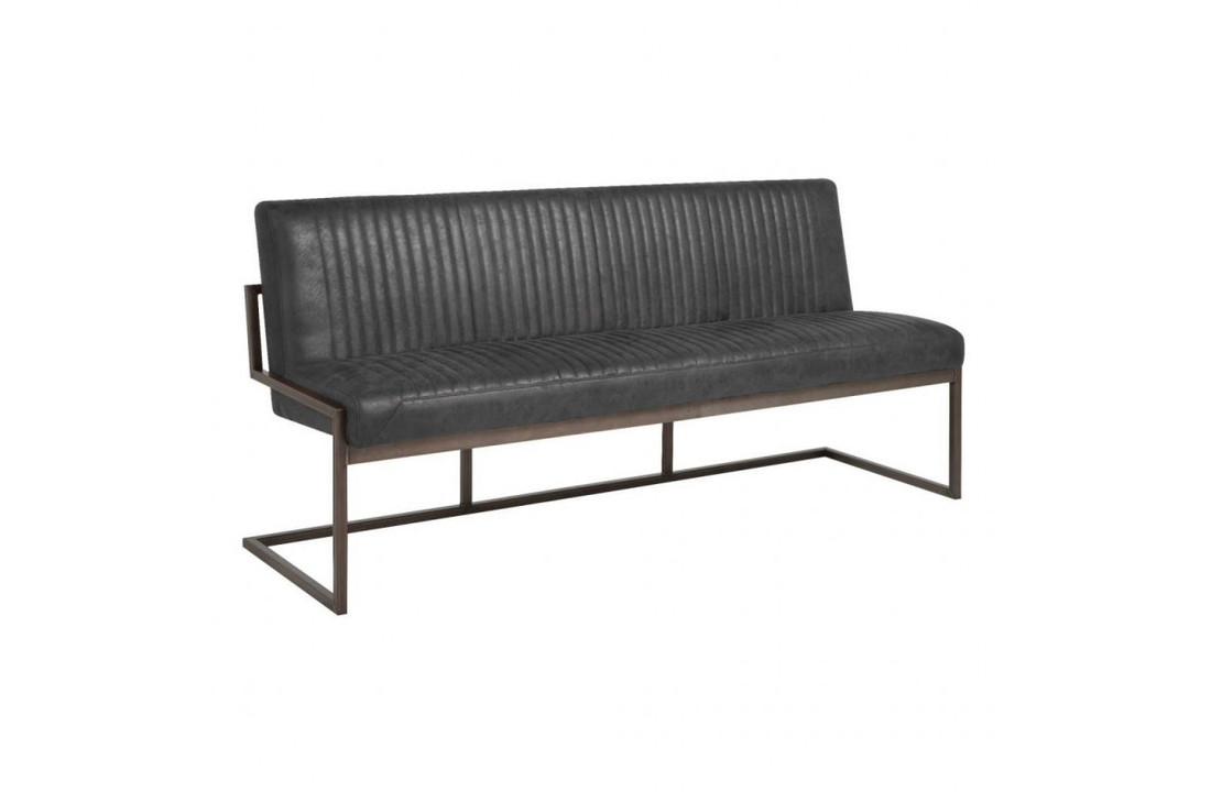 Ferro eetkamerbank antraciet | 135-205 cm