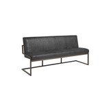 Ferro eetkamerbank antraciet | 135-205 cm