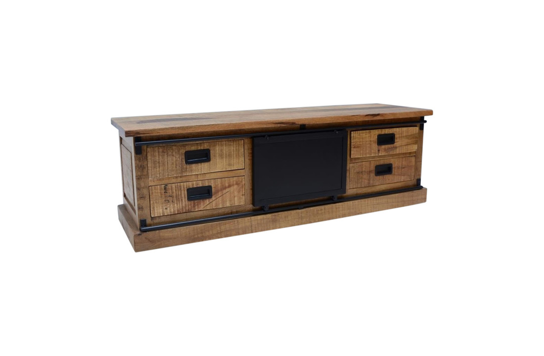 Mechanisch stok Netto Industrieel tv dressoir Nora | 155 cm - Max Wonen