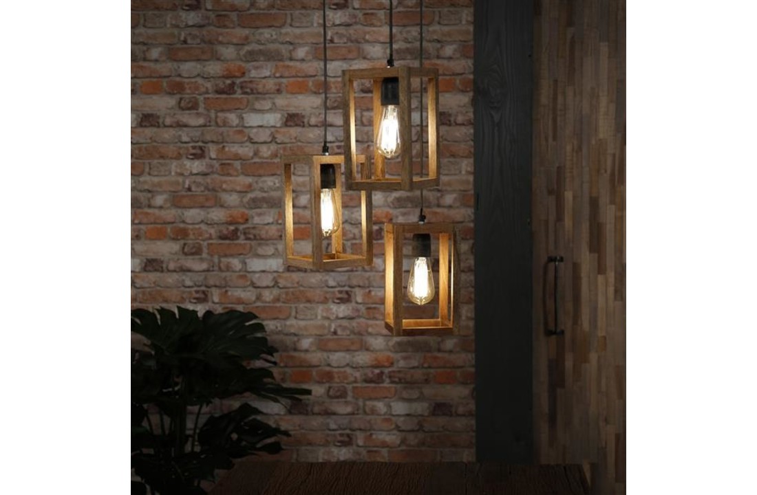 Mangohouten Hanglamp | New Orleans getrapt | 3L